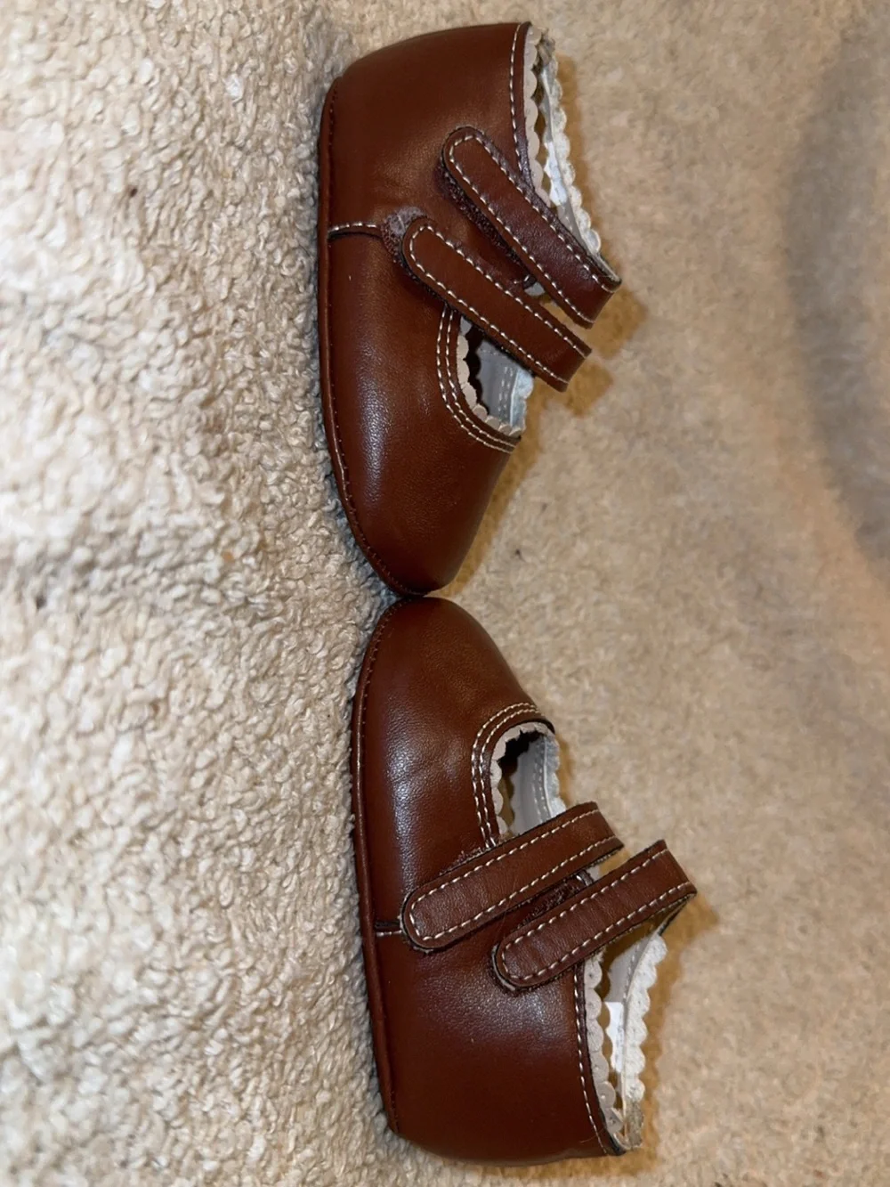 Brown Baby Mary Jane Shoes with Double Straps